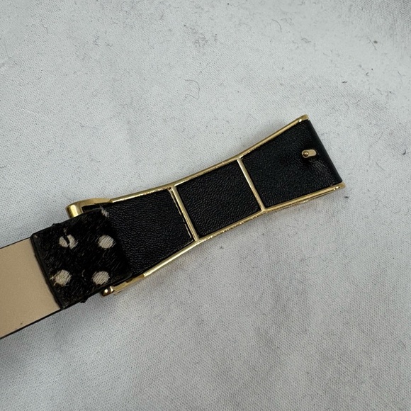 Kate Spade New York In the Loop Polka Dot Bow Belt Calf Hair Leather L - Picture 5 of 8
